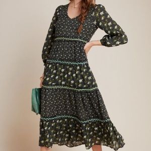 Anthropologie Karoline Tiered Maxi Dress